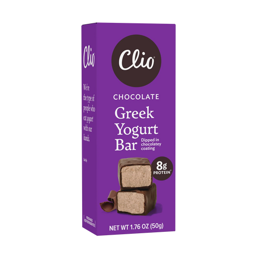 Clio Yogurt Bar - Chocolate - 1 / 10 / 1.76 oz bar - R08312