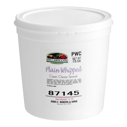 Plain Whipped Cream Cheese Spread - 1 / 2 / 5 lb ctn