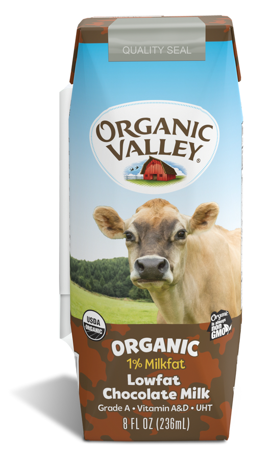 Organic Valley Chocolate Single Serve Milk - 1 / 24 / 8 oz pouch - D08272