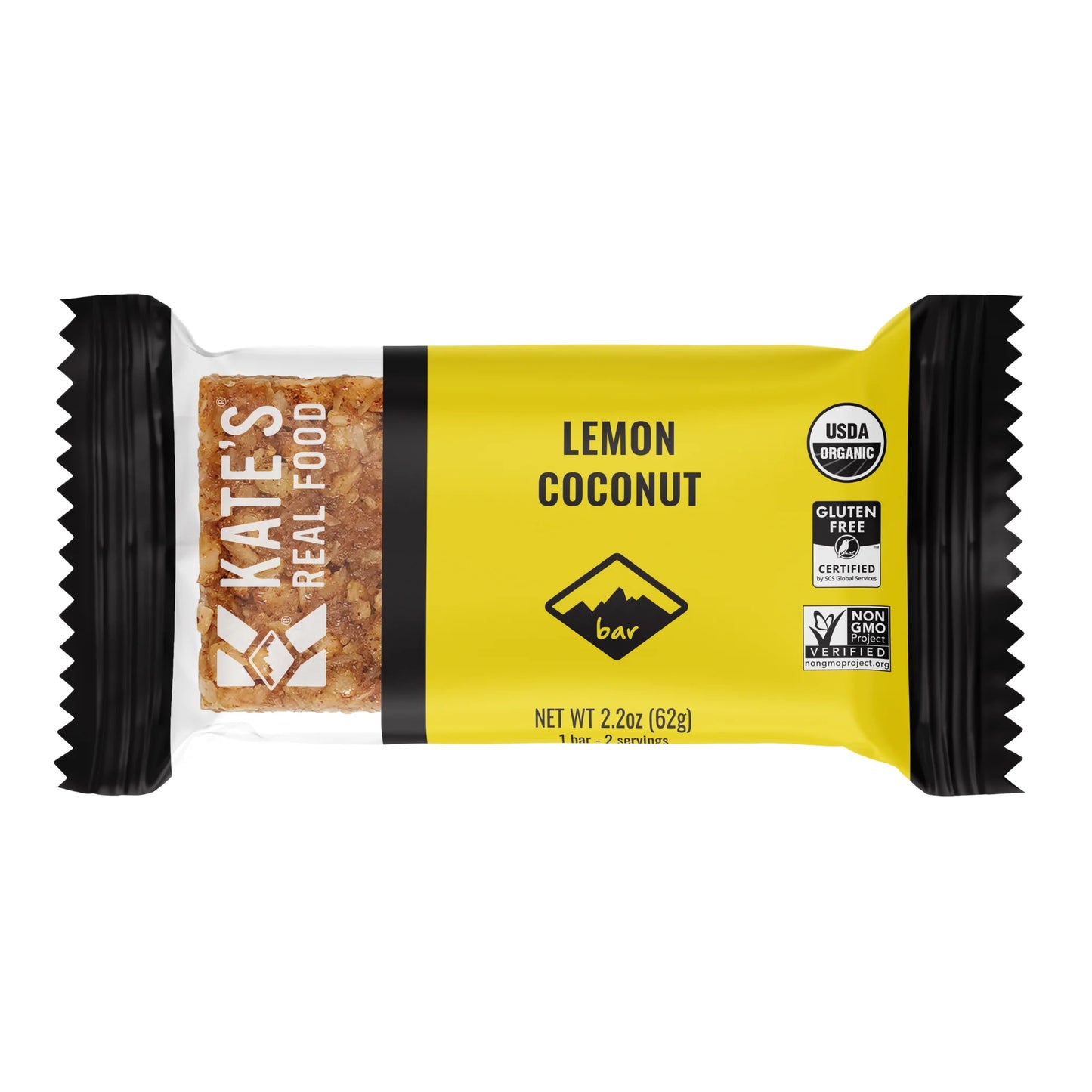 Kate's Real Food Lemon Coconut - 1 / 12 / 2.2 oz bar - D01526