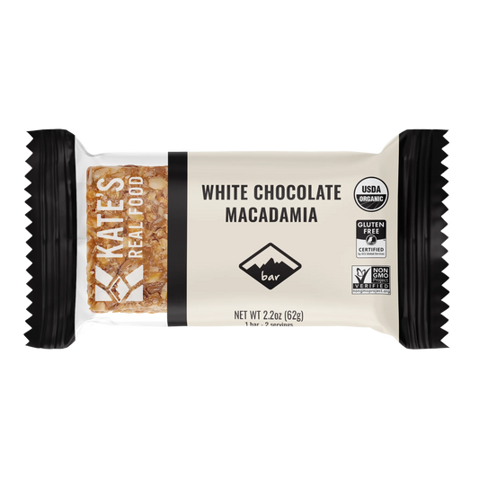 Kate's Real Food White Chocolate Macadamia - 1 / 12 / 2.2 oz bar - D01477