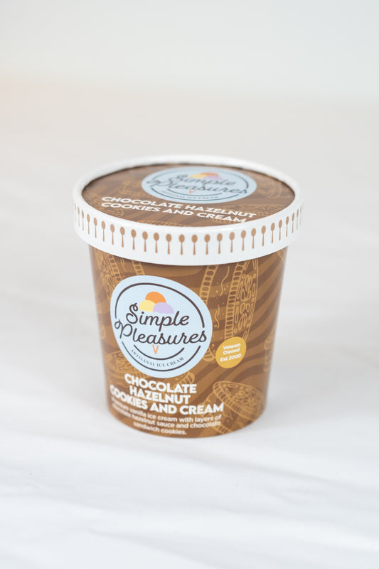 Simple Pleasures Ice Chocolate Hazelnut Cookies & Cream - 6 / 16 oz ctn