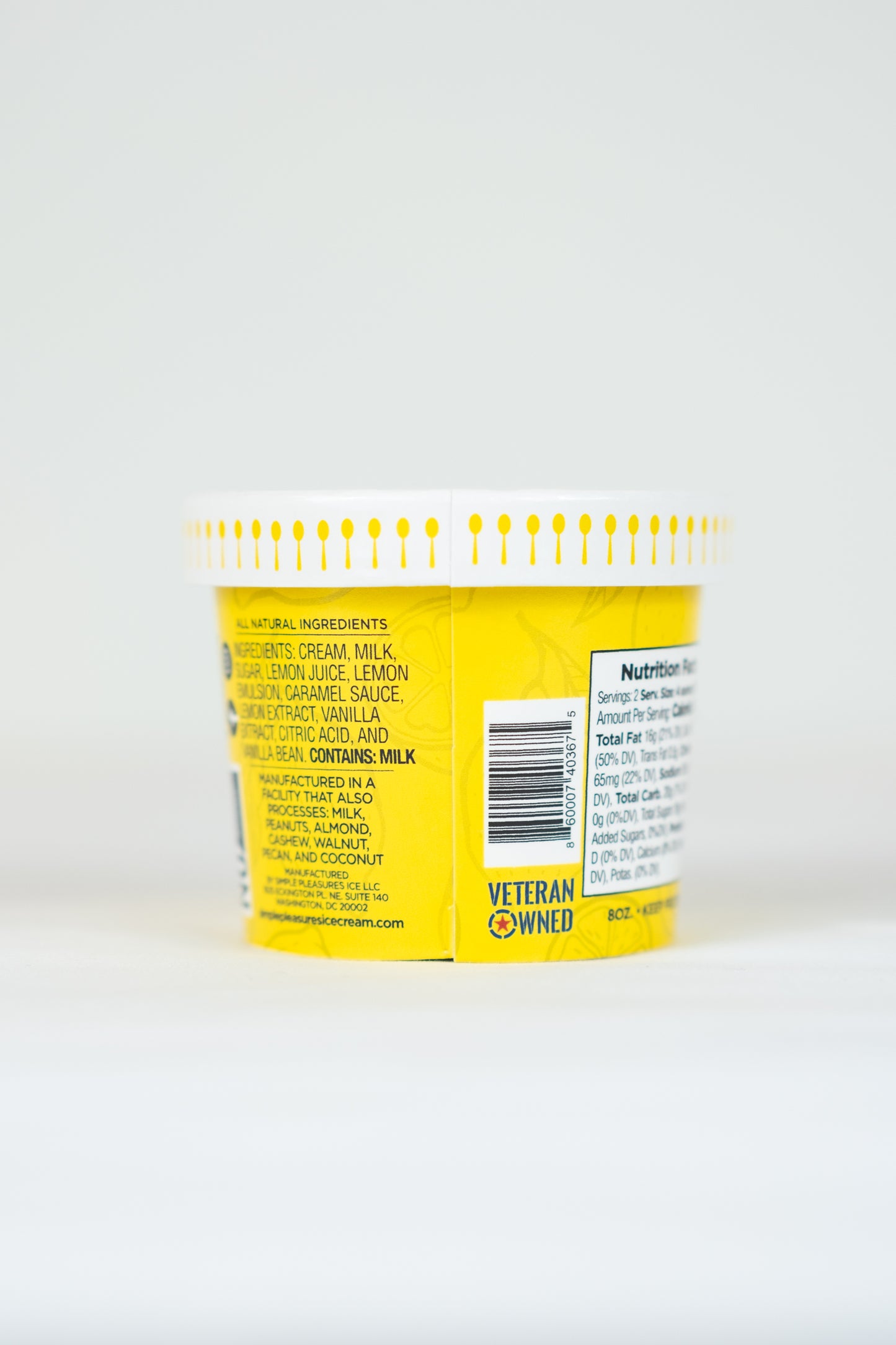 Simple Pleasures Ice Lemon Custard - 6 / 8 oz ctn