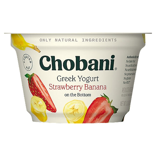 Chobani Strawberry Banana Greek Yogurt - 1 / 12 / 5.3 oz ctn