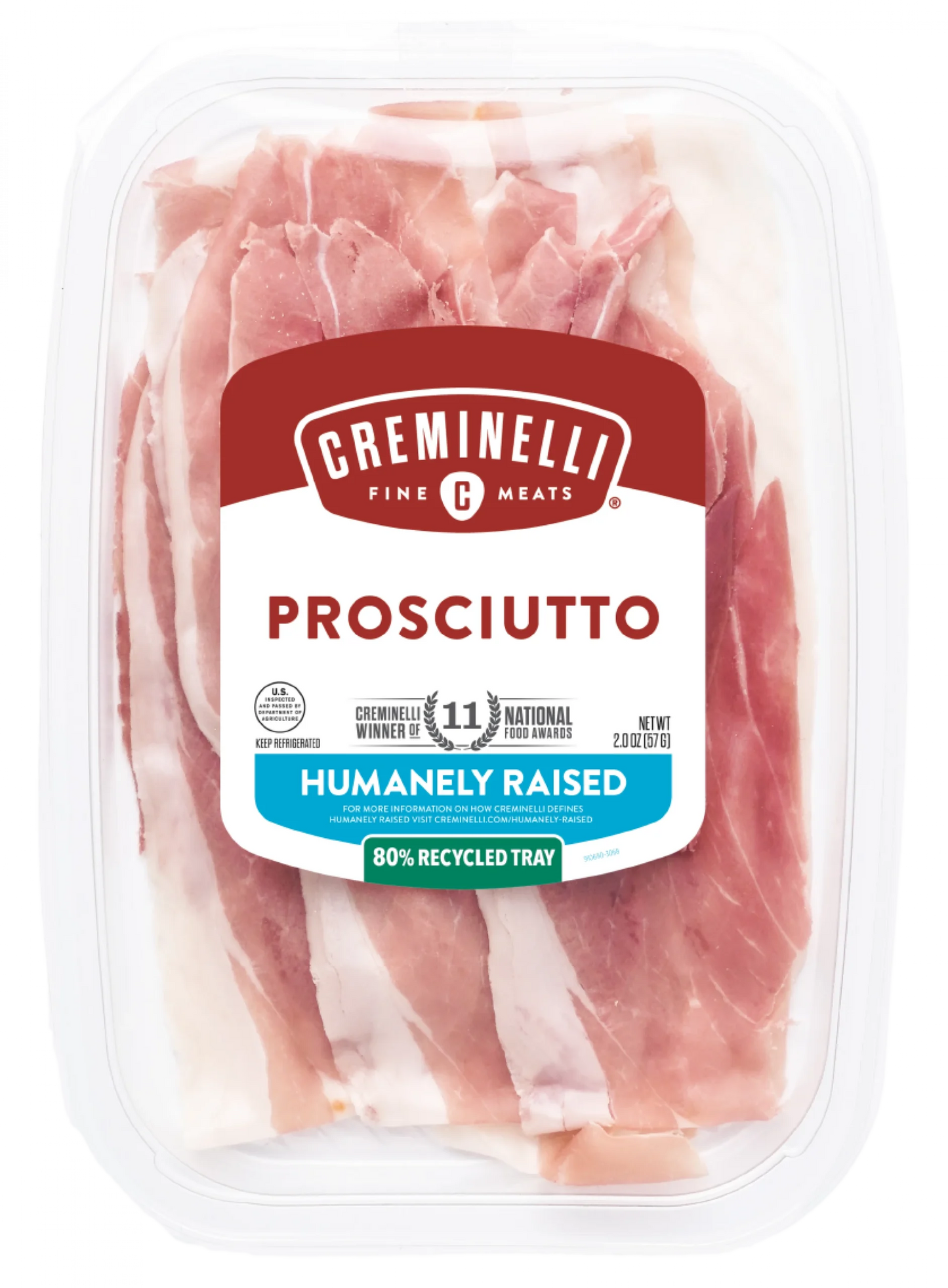 Creminelli Fine Meats Sliced Prosciutto - 1 / 12 / 4.5 oz ctn