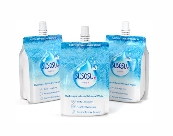 Susosu Water Hydrogen infused mineral water - 20 / 10.5 oz pouch