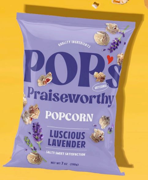 Pop's Praiseworthy Popcorn Luscious Lavender - 12 / 7.5 oz bag