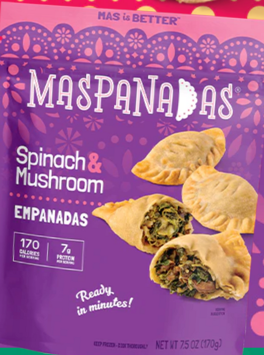 MasPanadas, Spinach & Mushrooms empanadas - 6 / 7.5 oz bag