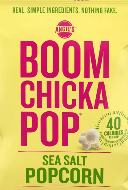 Angie's Kettle Corn Boomchickapop Popcorn, Sea Salt  - 24 / 1 / 0.6 oz bag