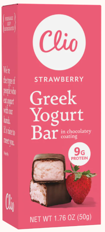 Clio Yogurt Bar, Strawberry - 10 / 1.76 oz bag