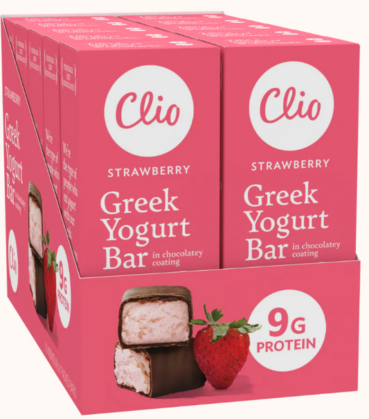 Clio Yogurt Bar, Strawberry - 10 / 1.76 oz bag