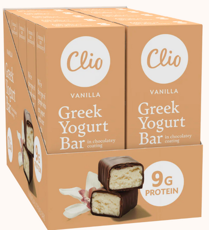 Clio Yogurt Bar, Vanilla - 10 / 1.76 oz