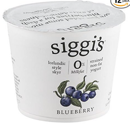 Siggi's Skyr Blueberry, NF, Icelandic - 12 / 5.3 oz ctn