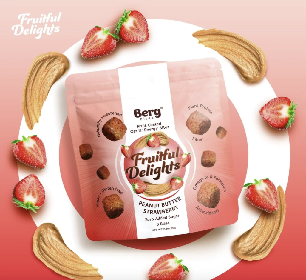 Berg Bites Peanut Butter Strawberry Fruitful Delights - 1 / 12 / 2.8 oz pouch