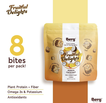 Berg Bites Mango Coconut Fruitful Delights - 1 / 12 / 2.8 oz pouch