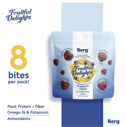 Berg Bites Blueberry Lemon Fruitful Delights - 1 / 12 / 2.8 oz pouch