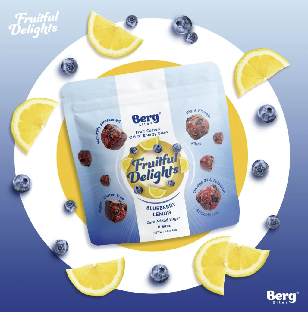 Berg Bites Blueberry Lemon Fruitful Delights - 1 / 12 / 2.8 oz pouch