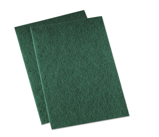 Lavex Green Scouring Pad 9" x 6" - 1 / 10 / 1 ct ea - S38955