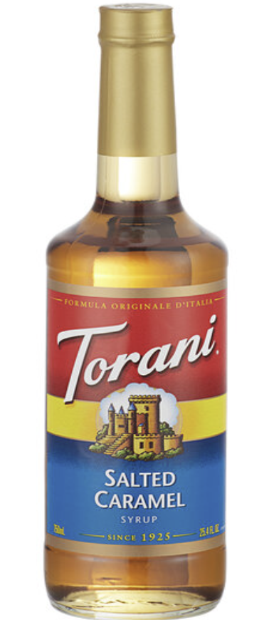 Torani Salted Caramel Syrup - 1 / 4 / 750 mL btl