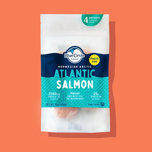 Blue Circle Atlantic Salmon - 4 Portions - 1 / 10 / 16 oz bag