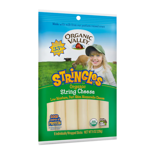 Organic Valley Stringles Organic Mozzarella Cheese - 1 / 24 / 1 oz ea