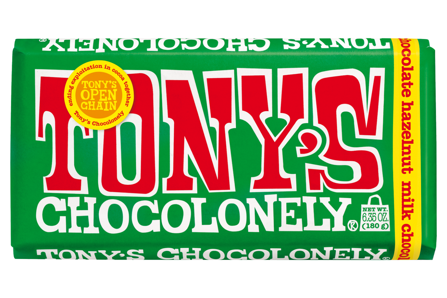 Tony's Chocolonely Milk Chocolate Hazelnut Bar - 1 / 15 / 6.35 oz bar