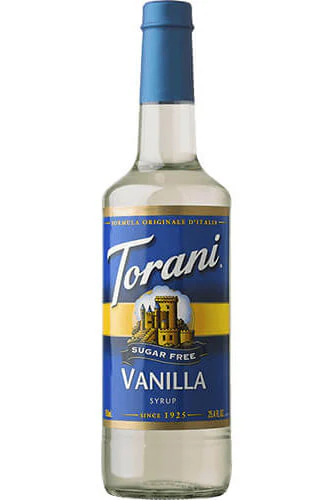 Torani Vanilla Syrup - Sugar Free - 1 / 4 / 750 mL btl