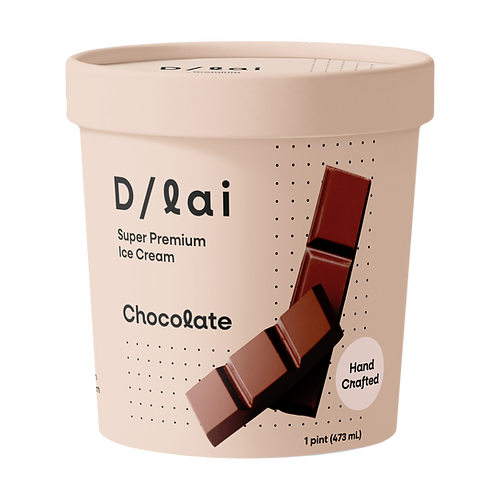 D/Lai Chocolate Ice Cream - 1 / 6 / 16 oz ctn