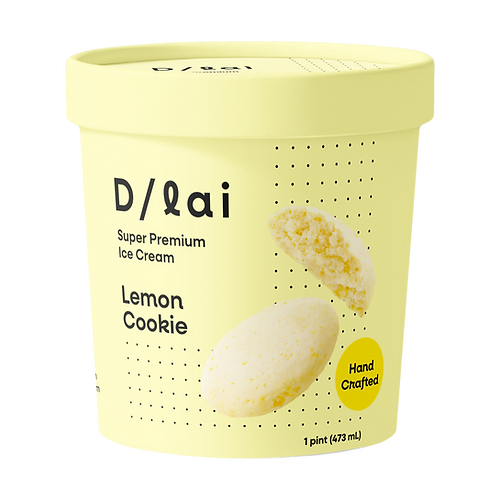 D/Lai Lemon Cookie Ice Cream - 1 / 6 / 16 oz ctn