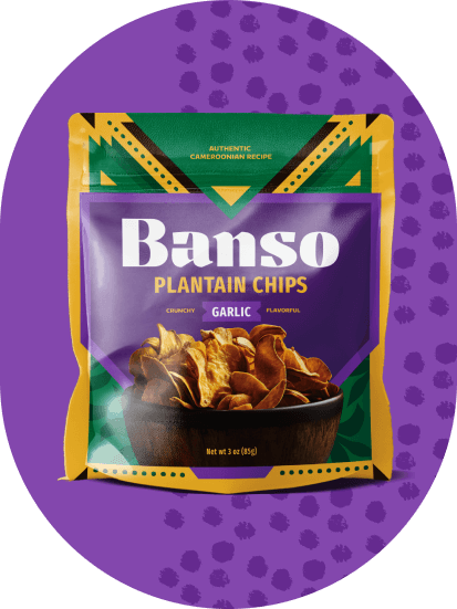 Banso Garlic Plaintain Chips - 6 / 3 oz bag