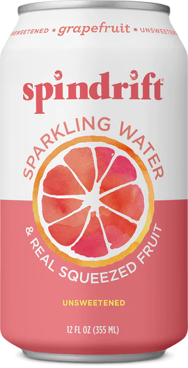 Spindrift Sparkling Water, Grapefruit - 24 / 12 oz can