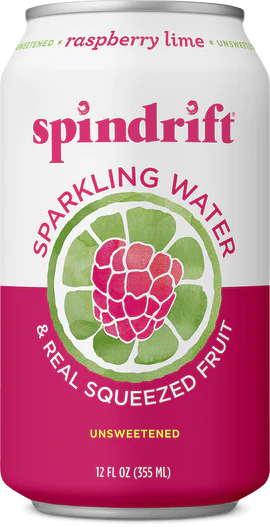 Spindrift Sparkling Water, Raspberry Lime - 24 / 12 oz can