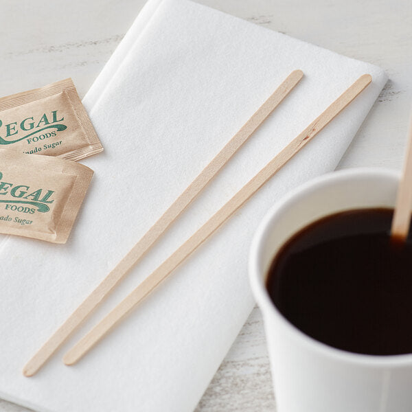 Choice Unwrapped Wooden Coffee Stirrer - 1000/Pack - 1 / 1 / 1000 ct ea