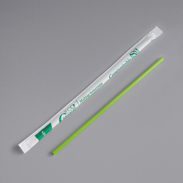 EcoChoice Straws - Compostable Wrapped - 9600/Case - 1 / 1 / 9600 ct ea