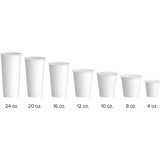 Choice White Paper Hot Cup Lid for 10-24 oz.- 1000/Case - 1 / 1 / 1000 ct ea