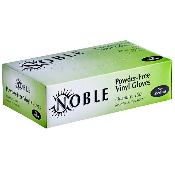 Noble Clear Vinyl Gloves - Medium - Case of 1000 - 1 / 1000 / 1 ct ea