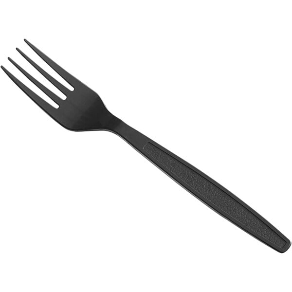 Visions Black Plastic Fork - Case of 1000 - 1 / 1 / 1000 ct ea